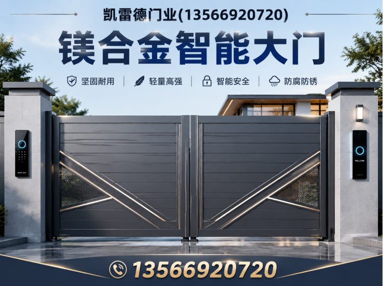 浦江县镁合金智能大门展示图